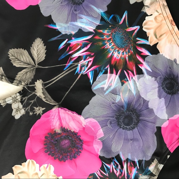 Ted Baker London Low V Neon Poppy Swimsuit 3 - Picture 4 of 8